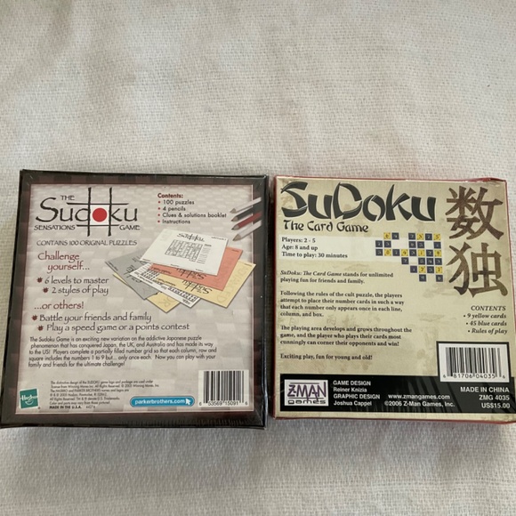 Sudoku Sensations Puzzle Game & Sudoku Card Game Lot of 2 Sealed READ - Picture 4 of 12